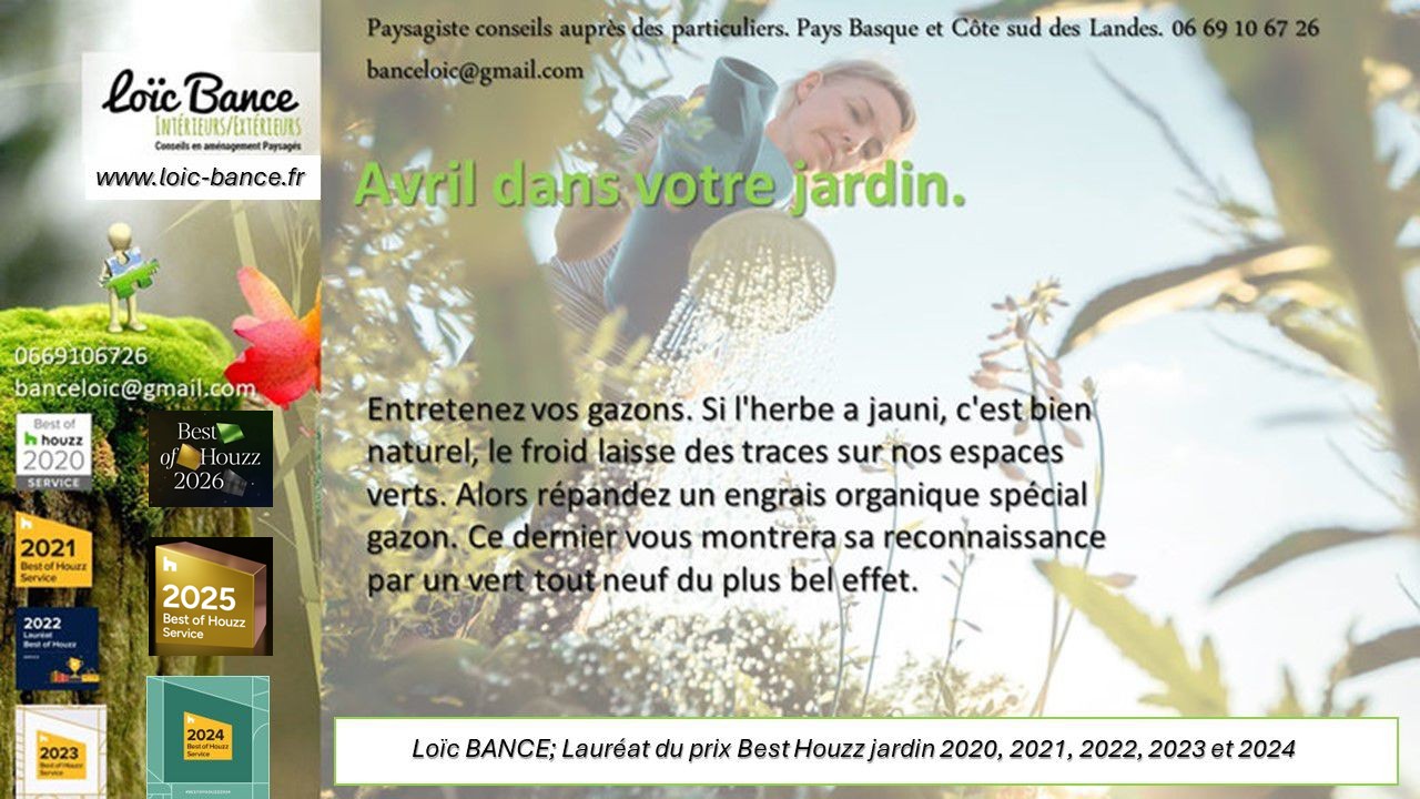 Paysagiste Pays Basque Paysagiste Landes. Les travaux du jardin en avril : potager, verger et ornemental.