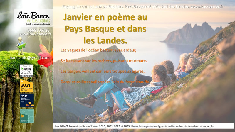 Paysagiste Pays Basque Paysagiste Landes Janvier en poème.