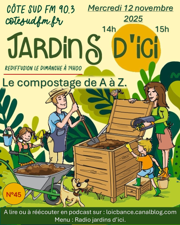 Compostage; Novembre; jardins; Travaux; Ornemental; potager; fruitier; Jardiniers; Radio; Jardins d'ici; Paysages; Aménagements paysagers; Landes; Paysagiste Landes; Pays Basque; Paysagiste Pays Basque; Concepteur de jardins; Ahetze; Paysagiste Ahetze; Anglet; Paysagiste Anglet; Arbonne; Paysagiste Arbonne; Arcangues; Paysagiste Arcangues; Bayonne; Paysagiste Bayonne; Biarritz; Paysagiste Biarritz; Capbreton; Paysagiste Capbreton; Guéthary; Paysagiste Guéthary; Hossegor; Paysagiste Hossegor; Saint Jean de Luz; Paysagiste Saint Jean de Luz; Seignosse; Paysagiste Seignosse; Tosse; Paysagiste Tosse; Dax; Paysagiste Dax; Mont de Marsan 40000; Paysagiste Mont de Marsan; Paysagiste Brassempouy; Brassempouy 40330; Paysagiste Ahaxe-Alciette-BascassanAhaxe-Alciette-Bascassan 64220; Saint-Pandelon 40180; Paysagiste Saint-Pandelon;